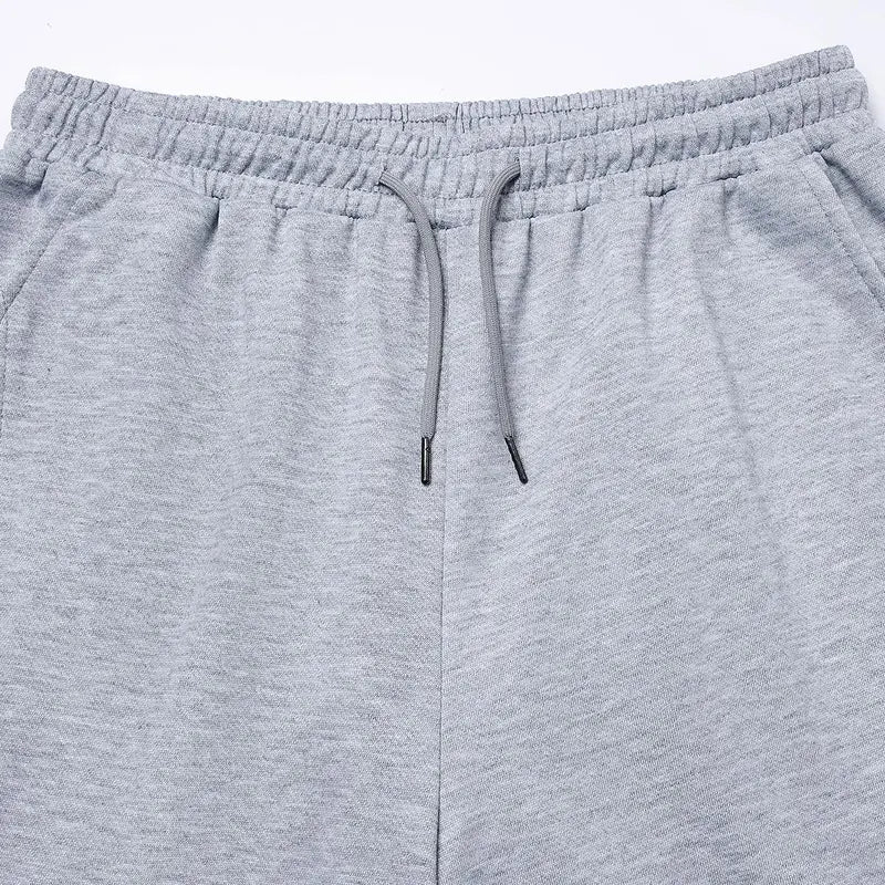 Light Grey Wide Leg Drawstring Sweatpants