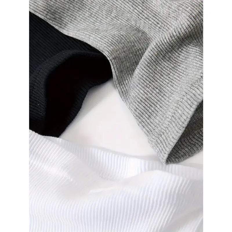 Men's Ribbed Cotton Tank Tops in Black and White