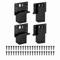 Black Steel Heavy-Duty Mounting Bracket Set