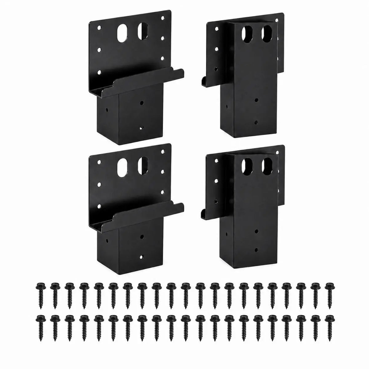 Black Steel Heavy-Duty Mounting Bracket Set