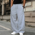 Light Grey Wide Leg Drawstring Sweatpants