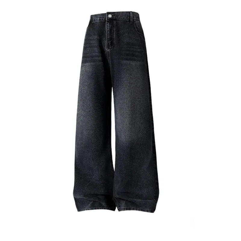 Light Wash Baggy Wide-Leg Denim Jeans