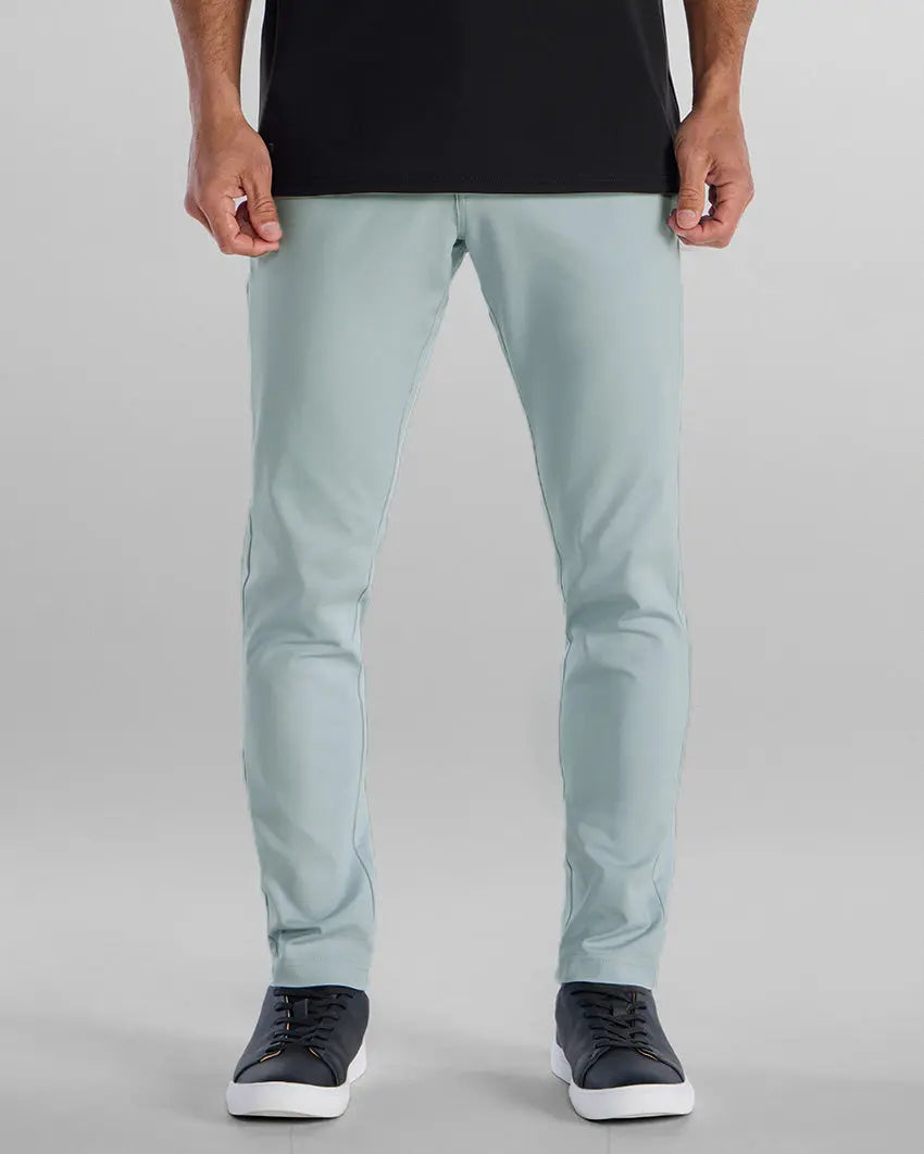Men's Slim Fit Pants In Pale Sage