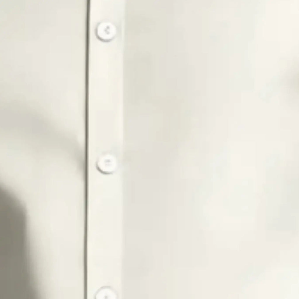 Cream Stand-Collar Shirt and Trousers Set