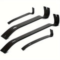 Four-Piece Black Steel Flat Pry Bar Set