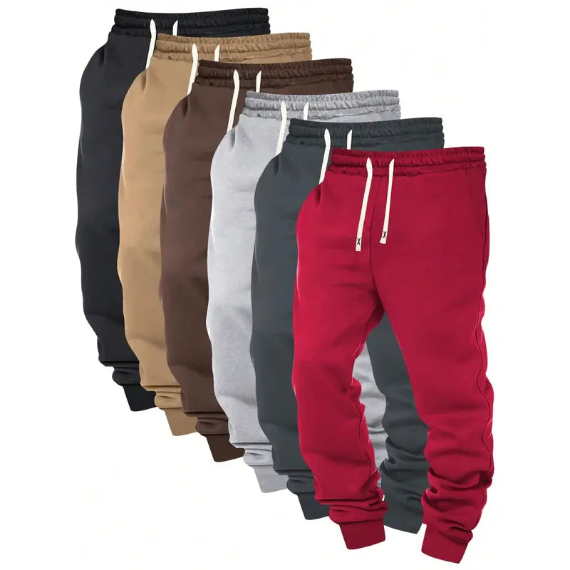 Multicolour Drawstring Joggers Six-Piece Set