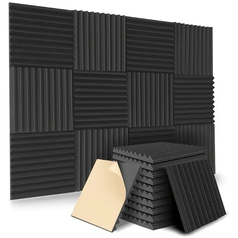 Charcoal Wedge Acoustic Foam Wall Panels