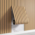 Wood-Look Slatted Self-Adhesive Wall Panel Roll