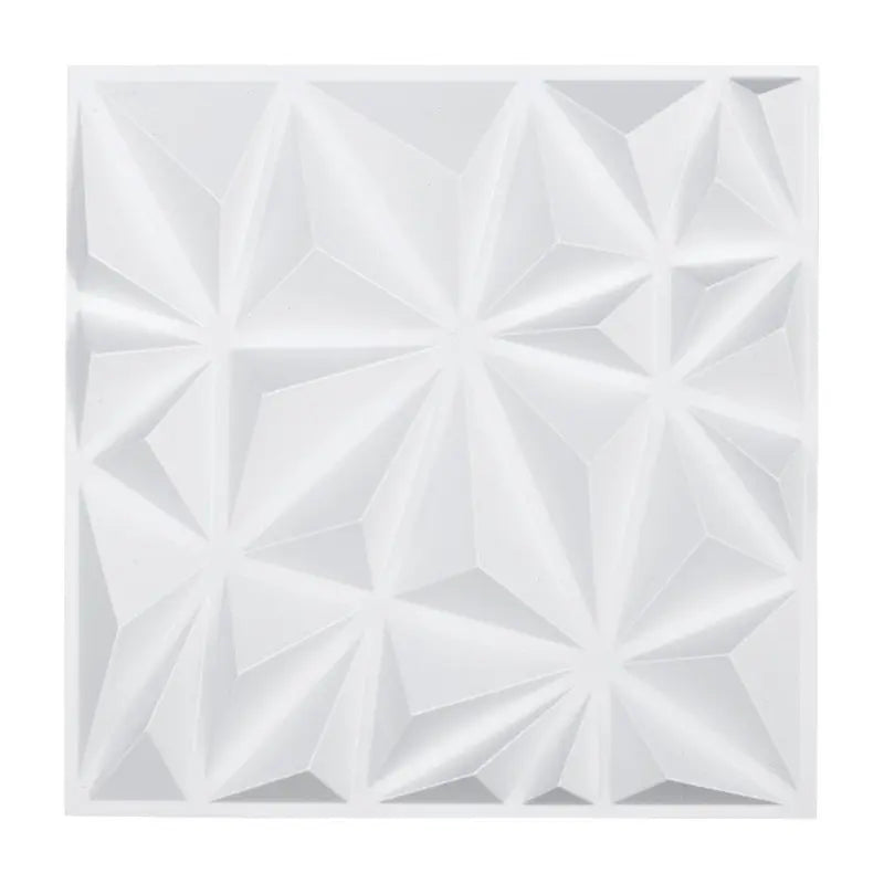White Textured 3D Geometric Wall Panel