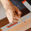 Aluminum Angle Ruler with Red Sliding Hole Locator
