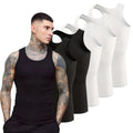 Men's Ribbed Cotton Tank Tops in Black and White