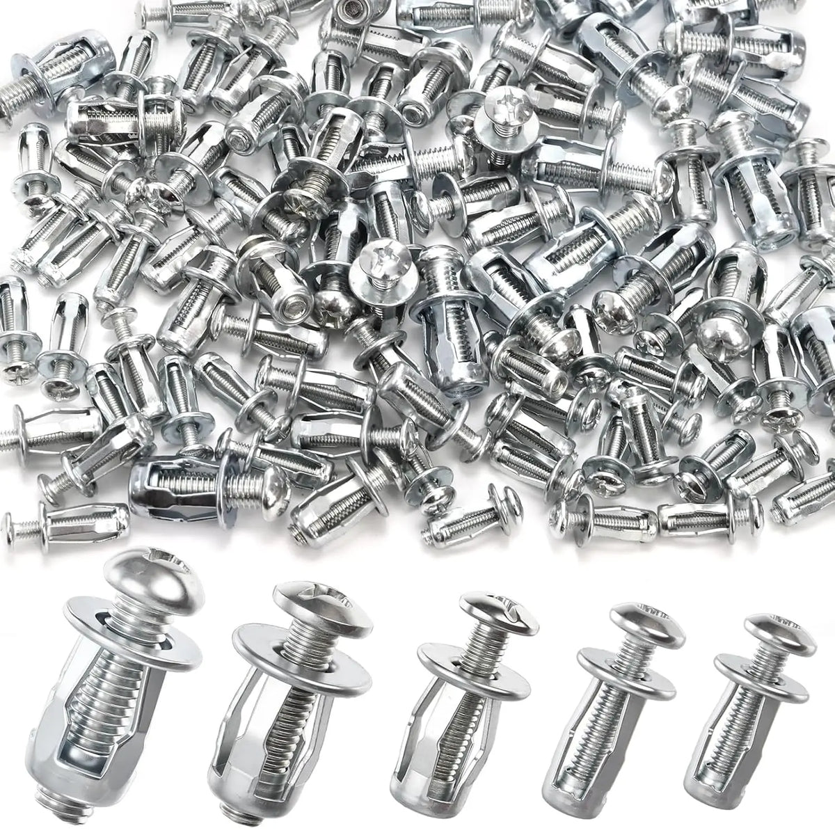 Steel Hollow Wall Anchor Nut and Screw Kit