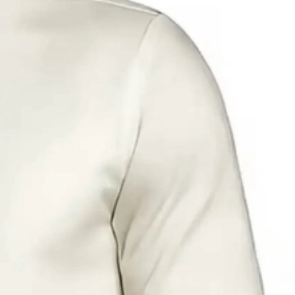 Cream Stand-Collar Shirt and Trousers Set