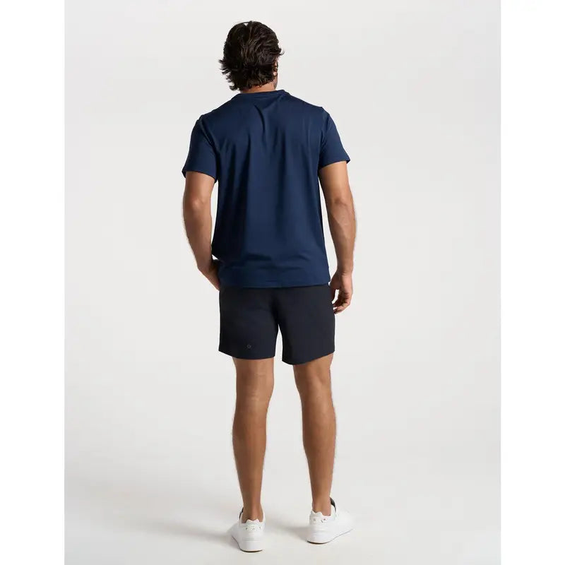 Men's Black Flat-Front Casual Shorts