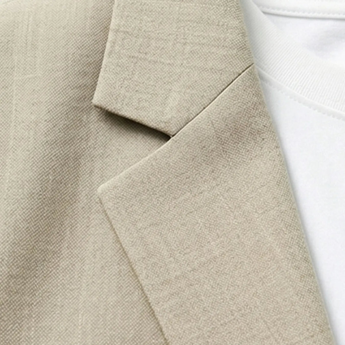 Men's Beige Blazer and Trousers Suit Set
