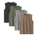 Acid Wash Cotton Sleeveless Tank Tops Four Colors