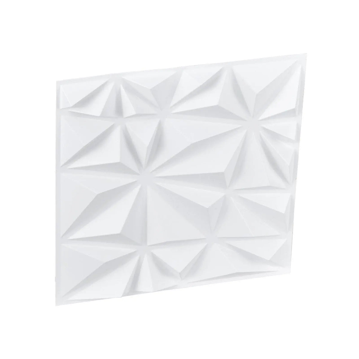 White Textured 3D Geometric Wall Panel
